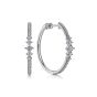 Gabriel & Co. 14K White Gold 30mm Diamond Classic Hoop Earrings EG14521W45JJ