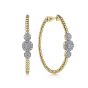 Gabriel & Co. 14K Yellow Gold Bujukan 40mm Pavé Diamond Hoops EG14718Y45JJ
