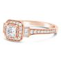 Side View Vintage Rose Gold Engagement RIng