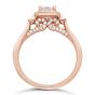 Top View Vintage Rose Gold Engagement RIng