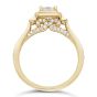Top view Yellow Gold Vintage Halo Engagement RIng