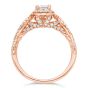 Top view Twist Halo Rose Gold Engagement Ring