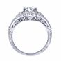 Propose Tonight Vintage Victorian Floral Diamond Halo Engagement Ring
