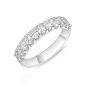 Memoire Geo Arts Prong Set Oval Diamond Platinum Wedding Band ERGA115