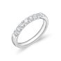 Memoire Odessa Shared Prong 0.51ctw Diamond 18K White Gold Wedding Band EROD291