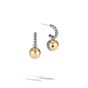 John Hardy Classic Chain Hammered 18K Gold and Silver Transformable Drop Earring