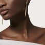 John Hardy Classic Chain 18K Yellow Gold & Sterling Silver Long Hammered Drop Earrings EZ90260