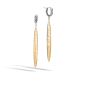 John Hardy Classic Chain 18K Yellow Gold & Sterling Silver Long Hammered Drop Earrings EZ90260