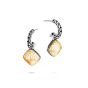 John Hardy Women's Classic Chain 18K Yellow Gold & Sterling Silver Hammered Cluster Drop Earrings EZ90515