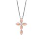 Charles Krypell 18k Rose Gold & Sterling Silver Diamond Fire Fly Cross Pendant