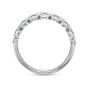 Precision Set Three Row Half 18K White Gold Diamond Anniversary Band
