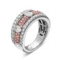 Charles Krypell White & Pink Diamond Band 3-9302-WOVWP