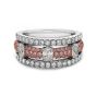 Charles Krypell White & Pink Diamond Band 3-9302-WOVWP