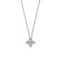 Roberto Coin Princess Small Diamond Flower Pendant Necklace in 18K White Gold