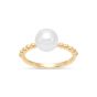 James Free 14K Yellow Gold Bead Shank Pearl Ring - FINAL SALE 