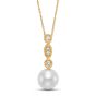James Free 14K Yellow Gold Diamond and Pearl Drop Necklace - FINAL SALE 