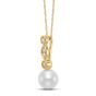 James Free 14K Yellow Gold Diamond and Pearl Drop Necklace - FINAL SALE 