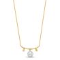 James Free 14K Yellow Gold Diamond and Pearl Dangle Necklace - FINAL SALE 