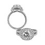Jack Kelege White Gold Square Diamond Halo Engagement Ring