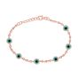 James Free 14K Rose Gold Evil Eye Diamond Bracelet 