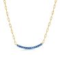 James Free 14K Yellow Gold Sapphire Bar Necklace 