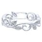 Gabriel & Co. 14K White Gold Scrolling Floral Diamond Ring LR4593W44JJ