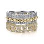 Gabriel & Co. 14K White-Yellow Gold Bujukan Diamond Easy Stackable Ring LR51517M45JJ