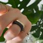 Quattro Black Diamond Stackable Ring 