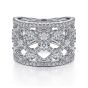 Gabriel & Co. 14K White Gold Wide Cutout Diamond Ring LR51993W45JJ