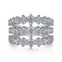 Gabriel & Co. 18K White Gold Wide Three Row Diamond Ring LR52060W84JJ