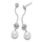 James free 18K White Gold Dangling Pear and Diamond Earrings - FINAL SALE -