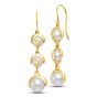 James Free 14K Yellow Gold Triple Pearl Dangle Earrings - FINAL SALE 