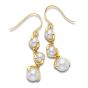 James Free 14K Yellow Gold Triple Pearl Dangle Earrings - FINAL SALE 