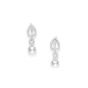 Mikimoto Akoya Pearl & Diamond White Gold Laurel Tear Drop Earrings