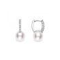 Mikimoto Classic White Gold Diamond Pearl Drop Earrings