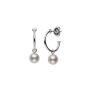 Mikimoto Classic Akoya Pearl & White Gold Hoop Earrings 7mm