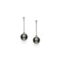 Mikimoto 18K White Gold Black South Sea & Diamond Drop Earrings MEQ10102BDXW