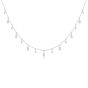 James Free 14K White Gold Dangle Diamond Station Necklace 
