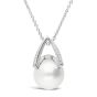 Mikimoto White South Sea Pearl and Diamond Pendant 12mm A+
