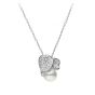 Mikimoto Double Diamond Petal & Akoya Pendant Necklace MPQ10073ADXW
