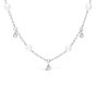 Mikimoto 18k White Gold Akoya Pearl and Diamond Teardrop Necklace
