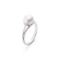 MRA10223ADXW Mikimoto Embrace Akoya Pearl & Diamond White Gold Ring 8-8.5mm A+