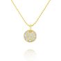 James Free 14K Yellow Gold Diamond Pave Disc Necklace