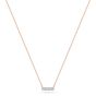 Dana Rebecca 14K Rose Gold Mini Diamond Bar Necklace N206-ROSE-16