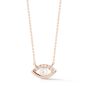 Dana Rebecca 14K Rose Gold Evil Eye Pendant Necklace With Diamonds & Pearl N2426-ROSE-18