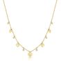 James Free 14K Yellow Gold Alternating Heart and Diamonds Necklace