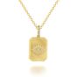 James Free 14K Yellow Gold Diamond Evil eye Locket Necklace