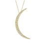 James Free 14K Yellow Gold Large Crescent Diamond Necklace