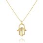 James Free 14K Yellow Gold Diamond Hamsa Necklace