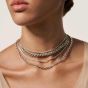 John Hardy Asli Classic Chain Link Multi Row Silver Necklace 